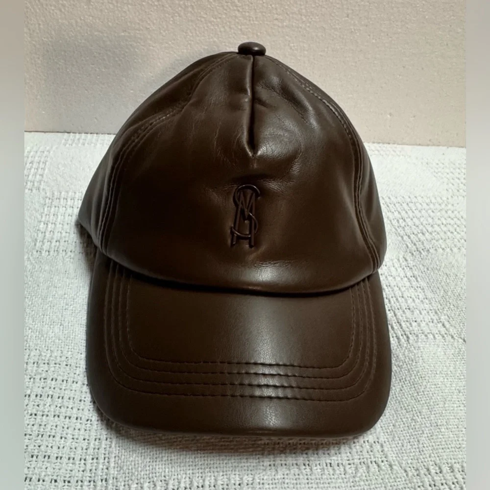 Steve Madden Dark Brown Leather Hat women